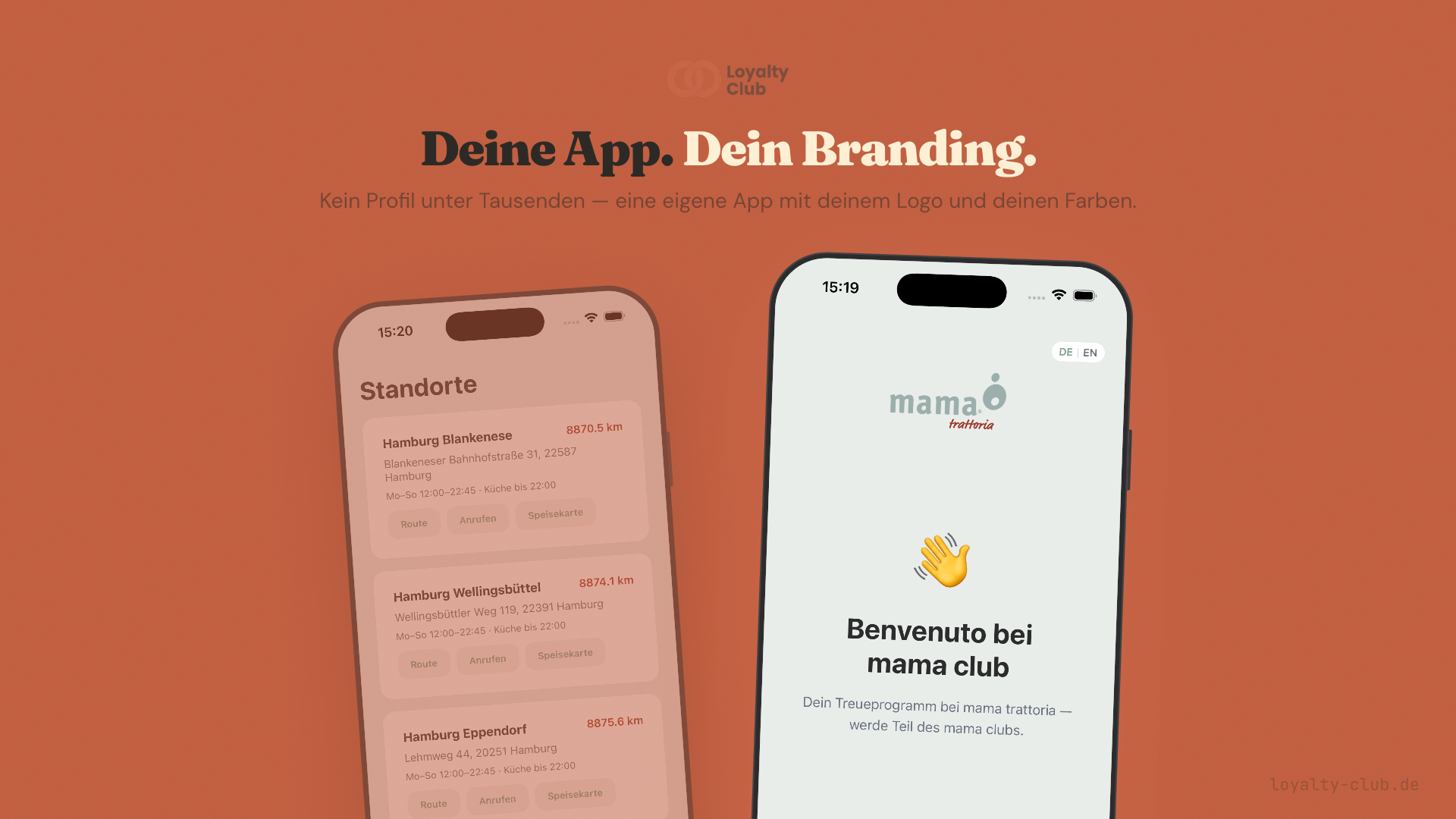 Deine App, dein Branding — eigene gebrandete App statt Shared-Plattform